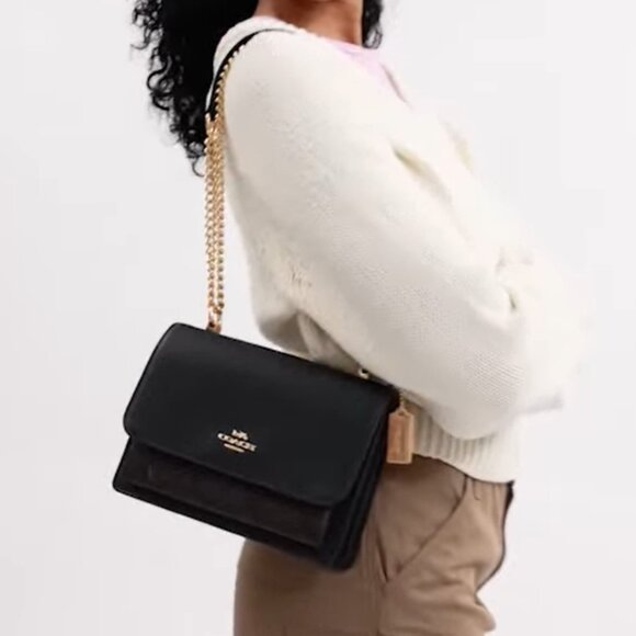 Klare Crossbody Bag In Signature Canvas - Gold/Walnut/Black - Picture 4 of 4